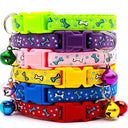 Bulk Pack of 100 Dog Collar With Bells Adjustable Necklace - Pet Shop Rabbit Neck Strap  ourlum.com FC03-C 100Pcs MixColor 