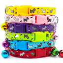 Bulk Pack of 100 Dog Collar With Bells Adjustable Necklace - Pet Shop Rabbit Neck Strap  ourlum.com FC0 100Pcs MixColor 