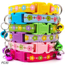 Bulk Pack of 100 Dog Collar With Bells Adjustable Necklace - Pet Shop Rabbit Neck Strap  ourlum.com FC30 100Pcs MixColor 