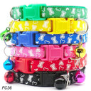 Bulk Pack of 100 Dog Collar With Bells Adjustable Necklace - Pet Shop Rabbit Neck Strap  ourlum.com FC36 100Pcs MixColor 