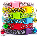 Bulk Pack of 100 Dog Collar With Bells Adjustable Necklace - Pet Shop Rabbit Neck Strap  ourlum.com FC33 100Pcs MixColor 