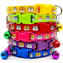 Bulk Pack of 100 Dog Collar With Bells Adjustable Necklace - Pet Shop Rabbit Neck Strap  ourlum.com FC32-C 100Pcs MixColor 