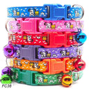 Bulk Pack of 100 Dog Collar With Bells Adjustable Necklace - Pet Shop Rabbit Neck Strap  ourlum.com FC38 100Pcs MixColor 