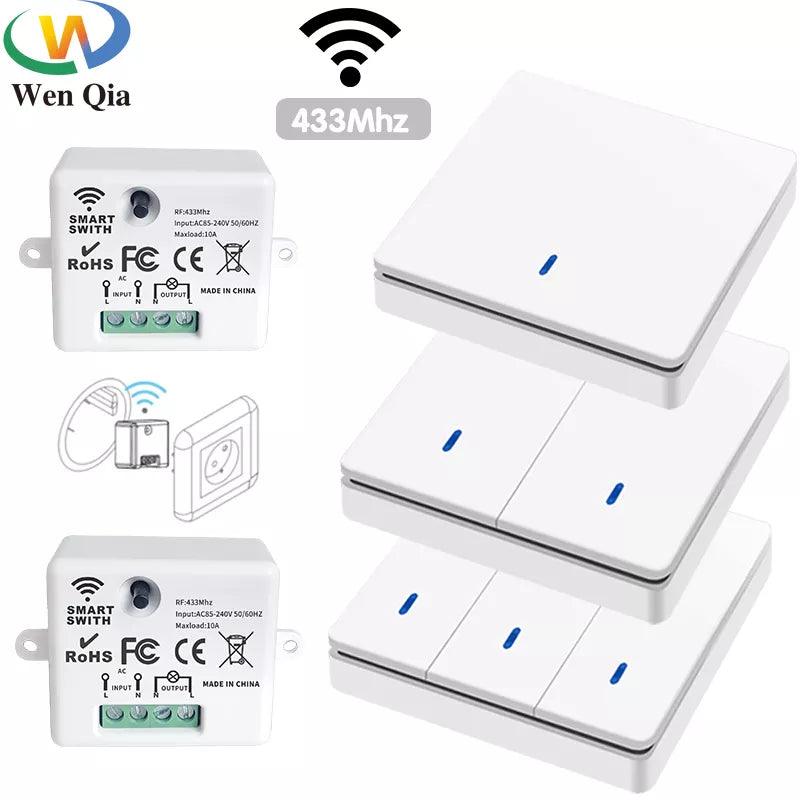 Smart Home Wireless Light Switch Control Kit with Remote - Easy Installation and Multiple Control Modes  ourlum.com   