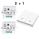 Smart Home Wireless Light Switch Control Kit with Remote - Easy Installation and Multiple Control Modes  ourlum.com 2R 1W United State 