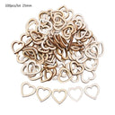 Rustic Wooden Wedding Table Ornaments with Mini Love Shapes  ourlum.com 100pcs 25mm  