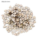 Rustic Wooden Wedding Table Ornaments with Mini Love Shapes  ourlum.com 200pcs 10mm  