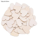 Rustic Wooden Wedding Table Ornaments with Mini Love Shapes  ourlum.com 50pcs 50mm  