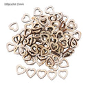 Rustic Wooden Wedding Table Ornaments with Mini Love Shapes  ourlum.com 100pcs 15mm  