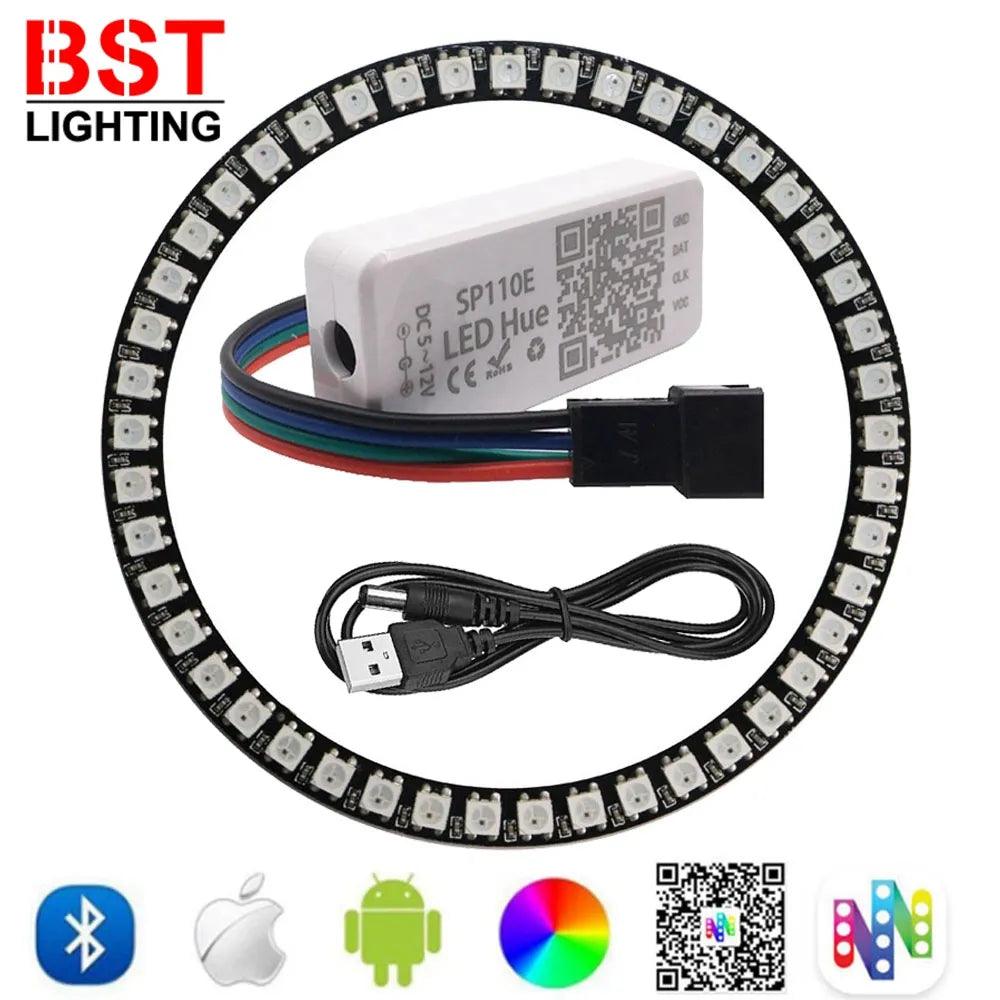 WS2812B Pixel Ring with SP110E Controller USB Kit - Customize Your Lighting Experience  ourlum.com   