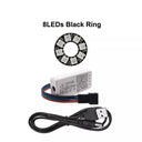 WS2812B Pixel Ring with SP110E Controller USB Kit - Customize Your Lighting Experience  ourlum.com 8LEDs Black Kit  