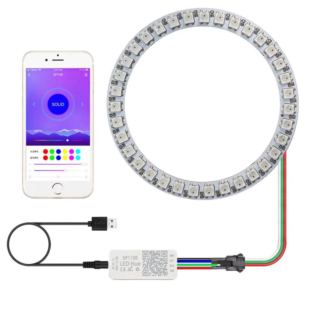 WS2812B Pixel Ring with SP110E Controller USB Kit - Customize Your Lighting Experience  ourlum.com   