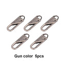 Universal Zipper Repair Kit Set with Detachable Pull Tabs - DIY Sewing Craft Solution  ourlum.com Gun color-5pcs  